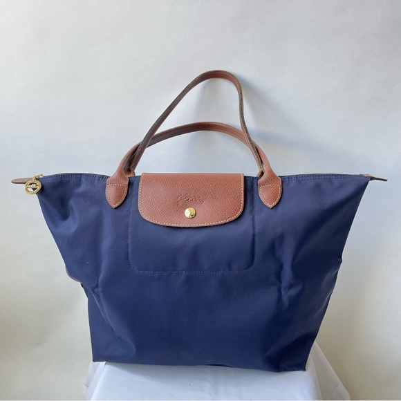 Longchamp Handbags - LONGCHAMP Blue Brown Large Bag Size OS